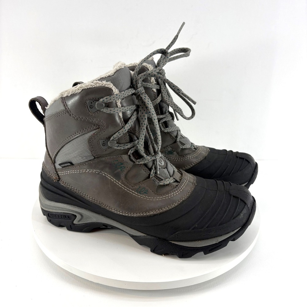 Merrell Snowbound Charcoal Gray Waterproof Insulated Winter‎ Boots Women's Sz 6